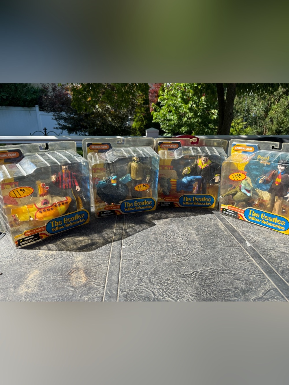 The Beatles Yellow Submarine Collectible Action Figures — Blue, Yellow, Black